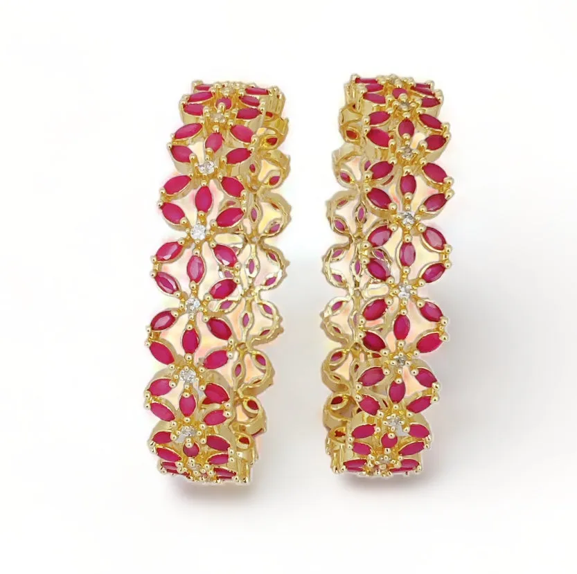 Star Gold Plated Bangles (Pack of 2)