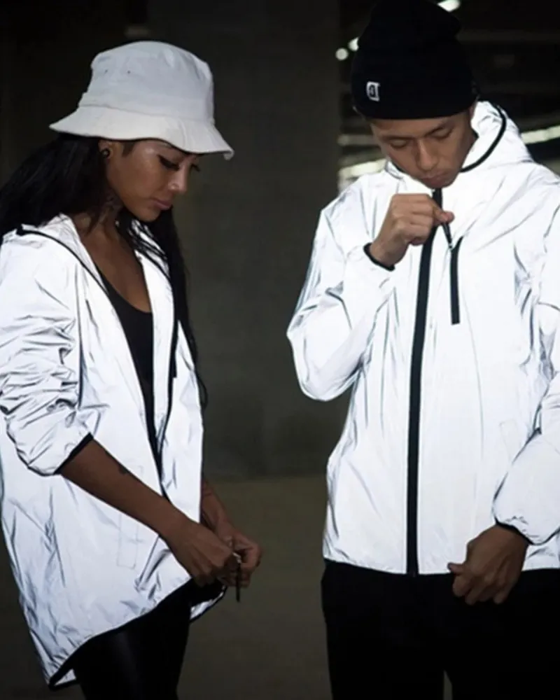 Techwear Silver Reflective Jacket