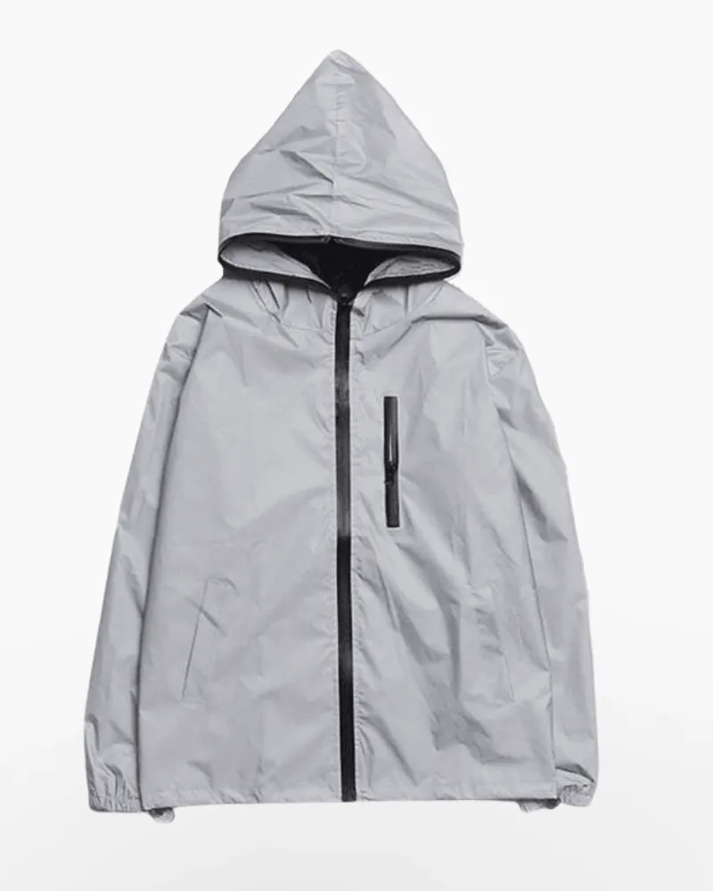 Techwear Silver Reflective Jacket