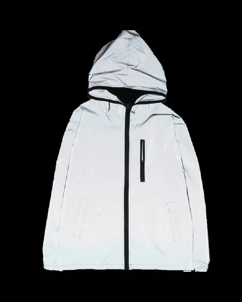 Techwear Silver Reflective Jacket