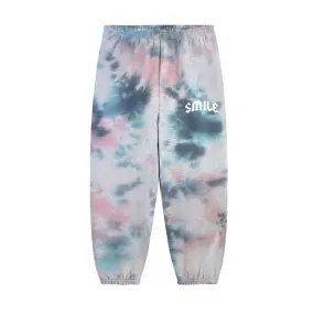 tie dye smile jogger