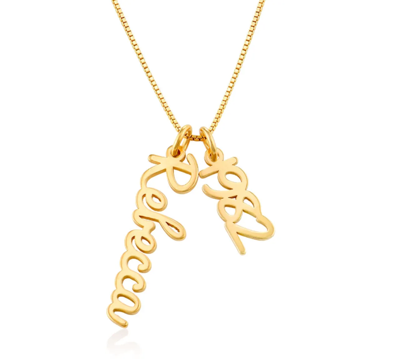 Vertical Pendant Name Necklace