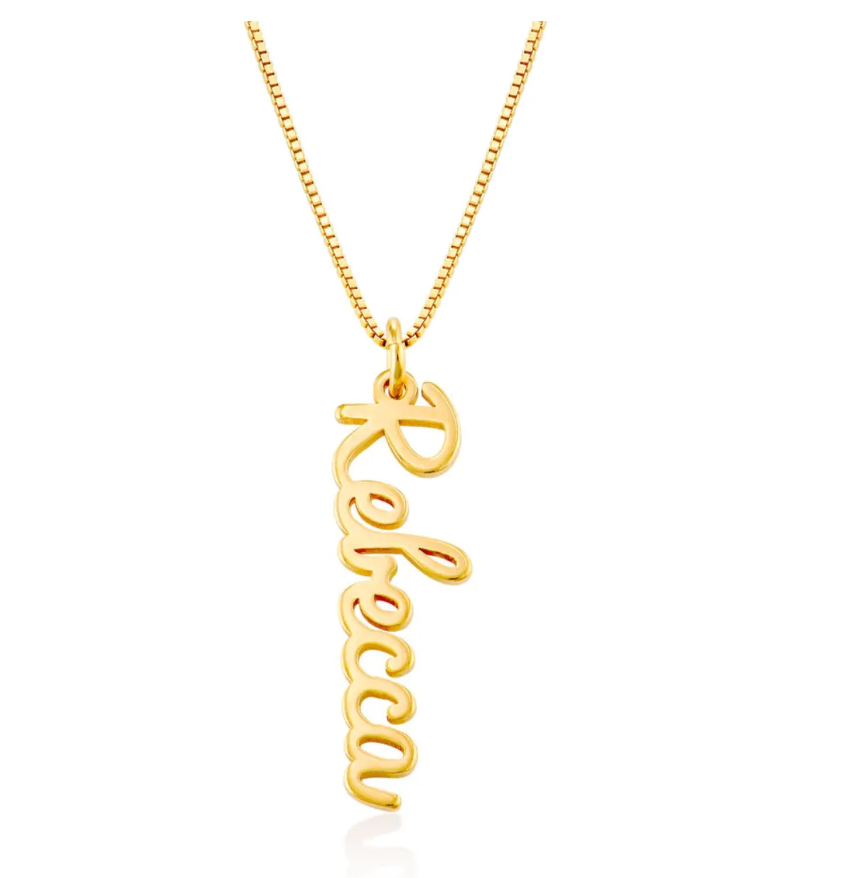 Vertical Pendant Name Necklace