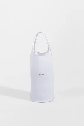 White nylon tote bag