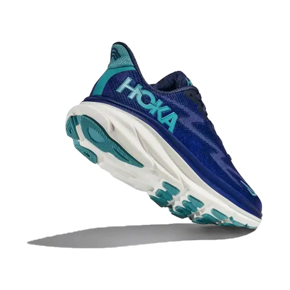 Womens Hoka Clifton 9 (Wide) - Bellwether Blue / Evening Sky