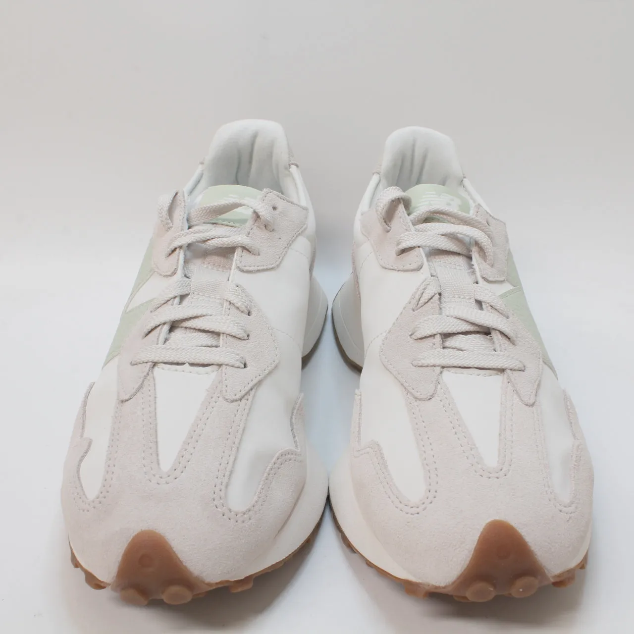 Womens New Balance 327 Silver Moss Cream White Trainers